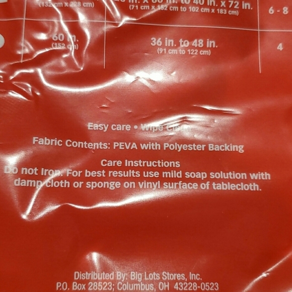 60 Inch round Vinyl Christmas Tablecloth - Picture 2 of 2